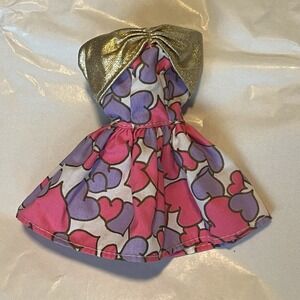 1995 Barbie Fashion Evening Elegance Gift Pack Heart Print Dress #68214 Love
